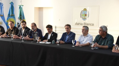 Javier Rodríguez acompañó a Kicillof a Bahía Blanca y se reunió con las organizaciones del sector