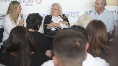 En Agroactiva, Lilita Carrió habló de "eliminar en cinco años todas las retenciones"
