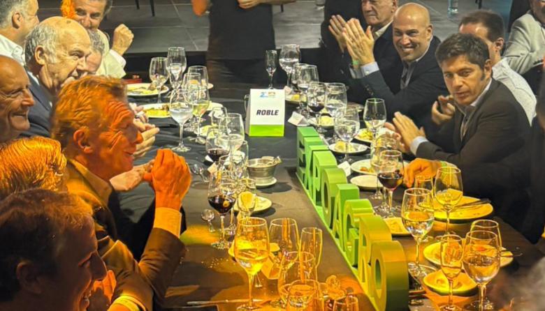 Kicillof cenó junto a Macri, Pareja, Aranda, Saguier y funcionarios de Milei en Expoagro