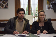 9 de Julio: María José Gentile y Cristian Amarilla firmaron un convenio por caminos rurales